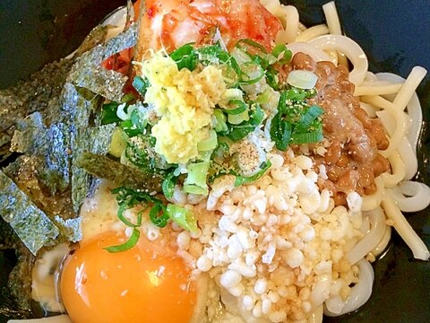 キムチねばねばぶっかけうどん